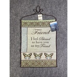 Manual Woodworkers & Weavers Hanging Tapestry  With Hanger New Blessed Friend